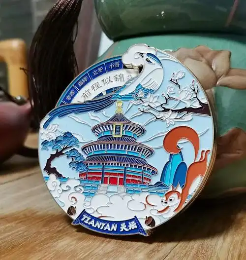 工厂批发北京天坛二十四节气旋转冰箱贴-文创文旅网红礼品纪念品