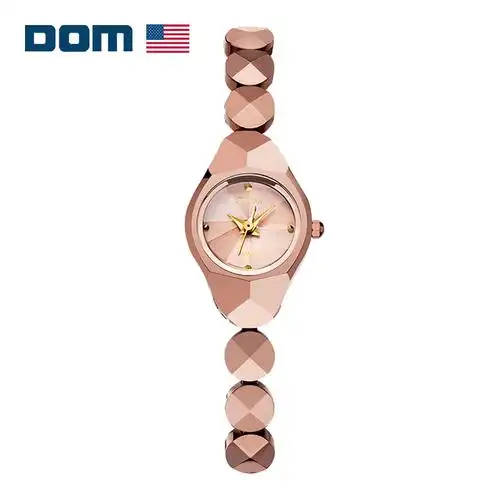美国dom多姆手表女个性的钨钢表链式优雅风范女士腕表w735ck5m