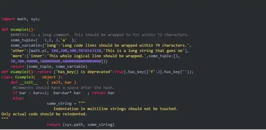 python如何按pep8风格自动排版代码
