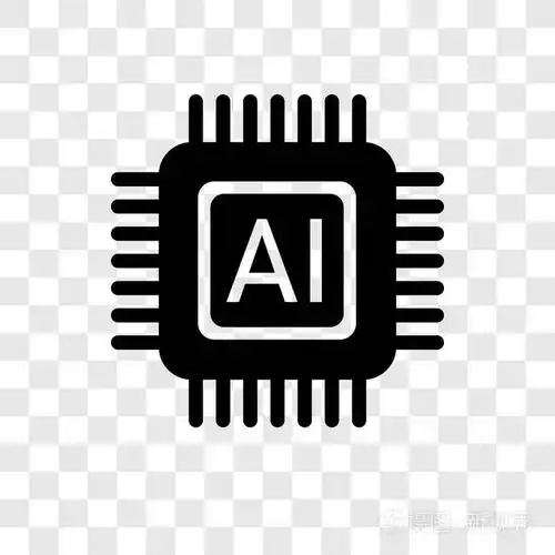 人工智能矢量图标分离透明背景人工智能透明标志概念
