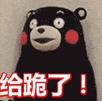 可爱小熊黑色给跪了gif动图_动态图_表情包下载_soogif