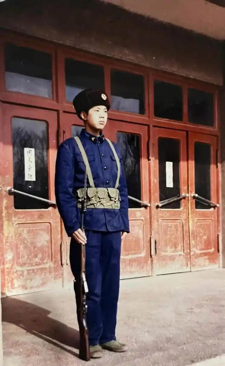 这个战士身上穿的军装,很多人都没有见过,其实这是87式海军士兵冬装.