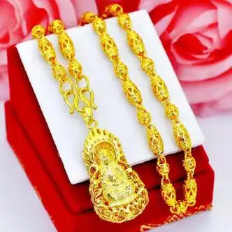 微浓weinong情镂空男生越南沙金项链男士项链镀金项链男款吊坠男项链