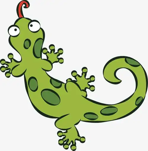 卡通壁虎矢量图