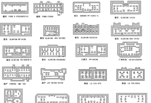 汽车音响维修接线图谱