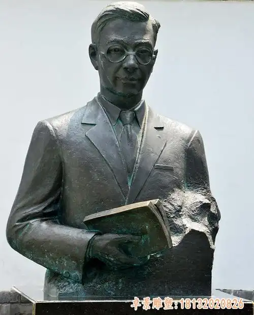 玻璃钢仿铜半身像雕塑