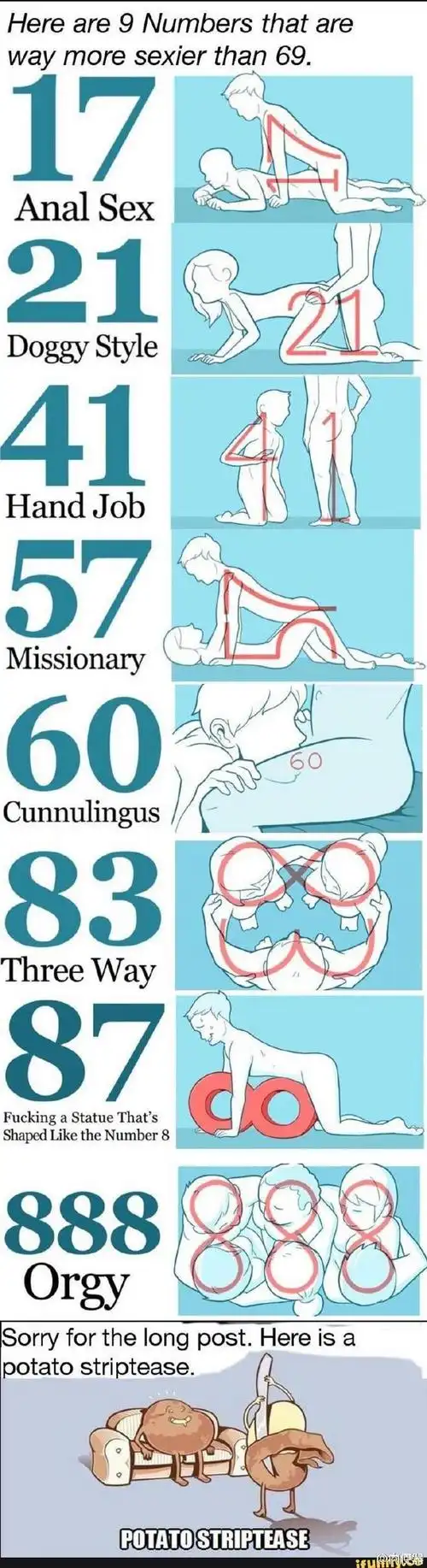 不单单只有69,还有17,21,41,57,60,83,888等姿势!