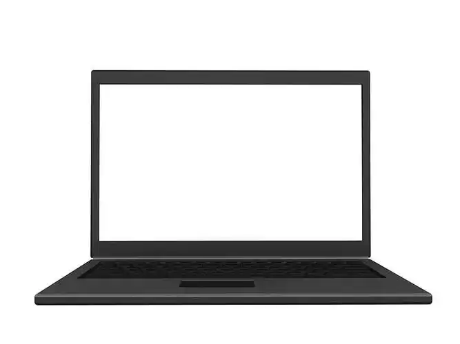 现代笔记本电脑正面轻巧留白隔绝