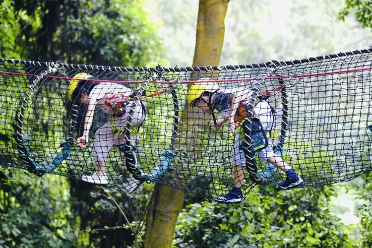 9元抢!"飞越丛林"树上探险乐园,儿童蛛网,绿线,二选一