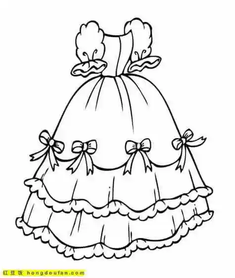 大全公主裙简笔画 漂亮的公主裙简笔画步骤图解教程公主裙简笔画图片