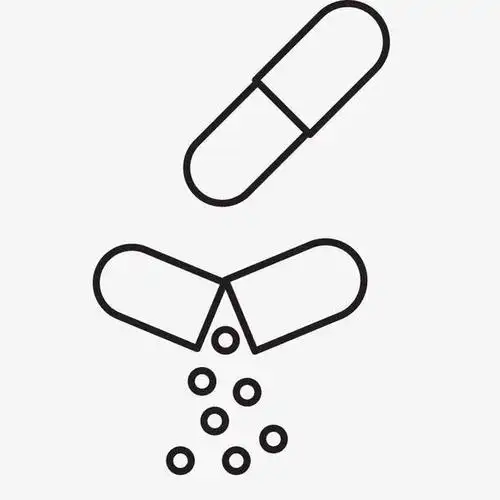 线条简约药物药片试剂