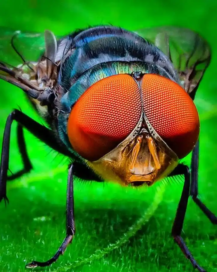 高清放大下的苍蝇也很美#高清壁纸 #摄影 #昆虫世界 #苍蝇 - 抖音