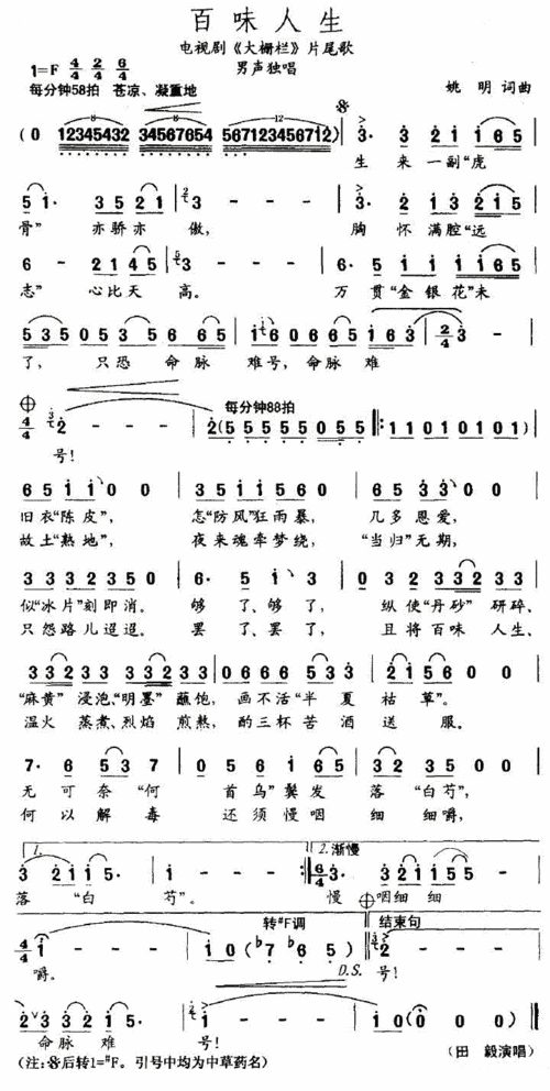 《唱脸谱》《大黄河》《男子汉去飞行》《炊事班的故事》《三毛流浪记