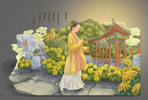 李清照诗词插画