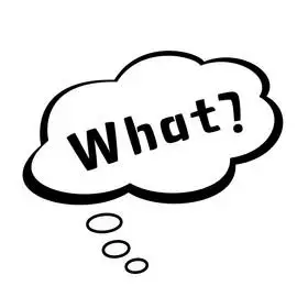 黑白简约what气泡疑问表情包gif