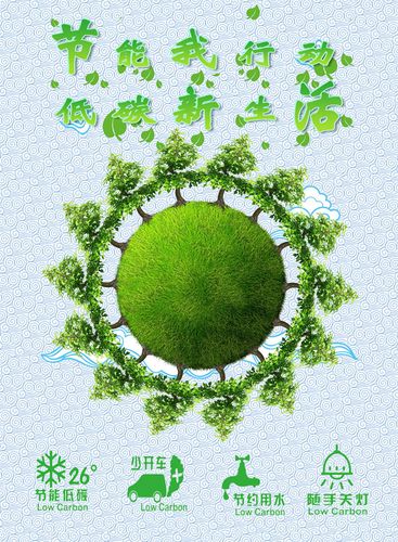 756海报印制展板写真喷绘212创意环保节能我行动低碳新生活公益画