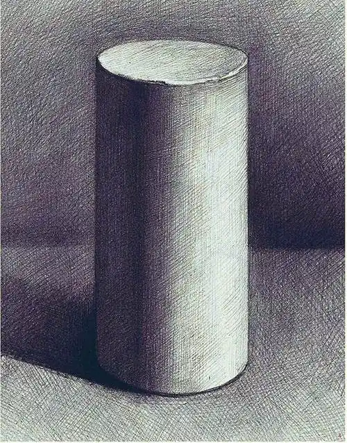 圆柱体素描 素描圆柱体绘画步骤
