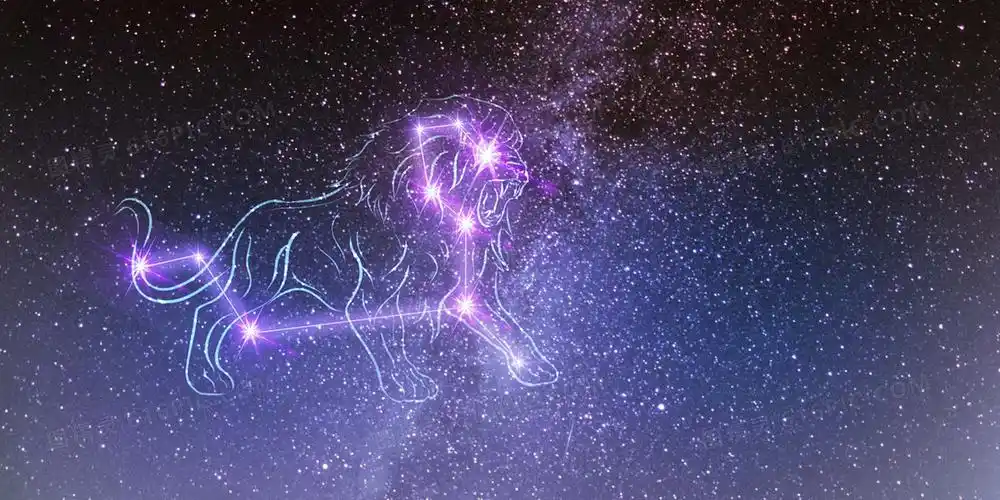 摄影合成唯美星空狮子星座系列背景