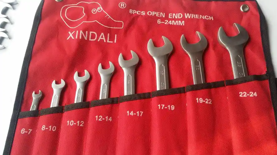 开口扳手8件套 全亚光开口扳手套装 手动扳手 双头呆扳手