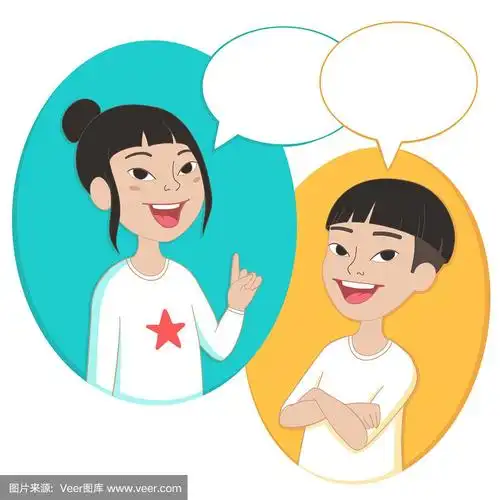 两个人,儿童,对话气泡框,卡通,喜剧演员