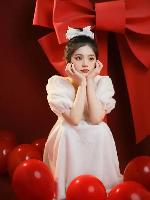 新款影楼写真新年主题服装女孩小清新圣诞艺术照性感私房摄影服饰