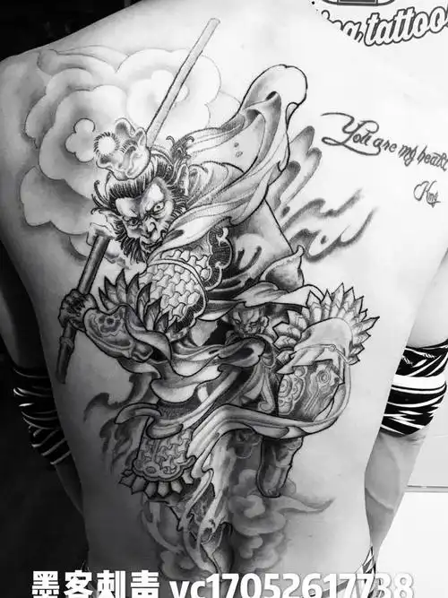 孙悟空恢复后1个月后效果_纹身图案手稿图片_魁杰的纹身作品集