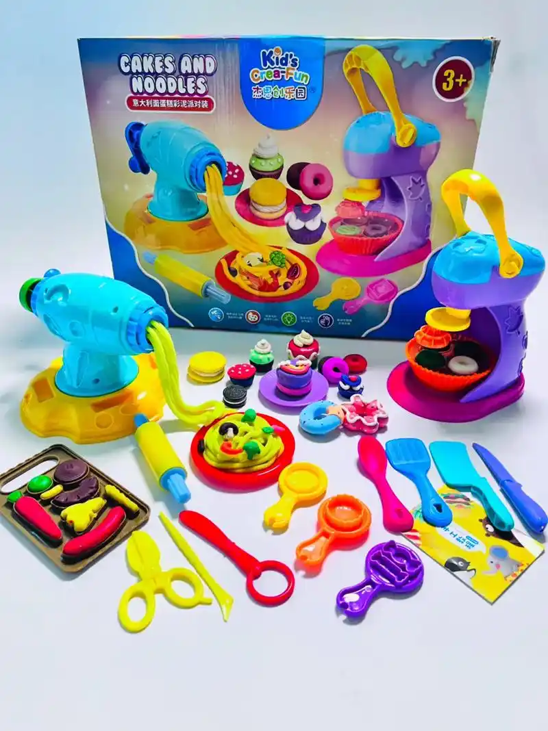 杰思创乐园小麦橡皮泥彩泥套装安全粘土儿童手工男女孩玩具冰淇淋