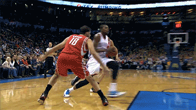 篮球乔约翰逊凯文杜兰特雷霆队海报扣篮gif动图_动态图_表情包下载