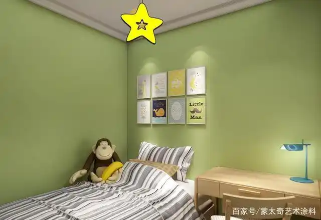【儿童房】-绿色系:儿童房背景墙,儿童房床头背景墙,儿童房效果图()