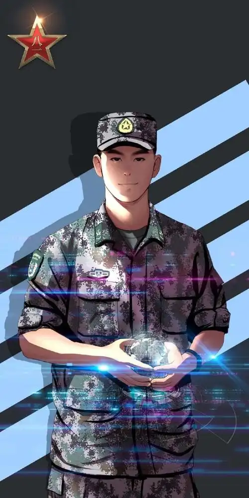 致敬中国军人卡通写真