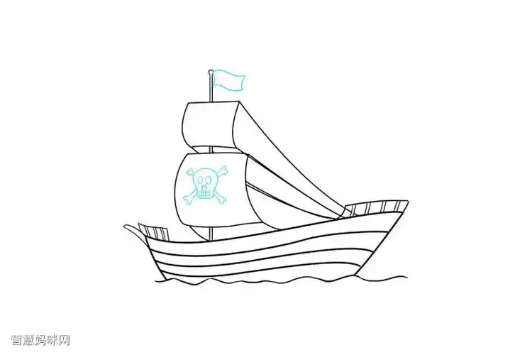 海盗船怎么画