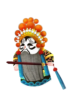 国潮风京剧角色花脸项羽插画插画人物元素图片设计素材