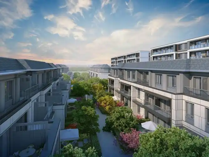 效果图:别墅半鸟瞰