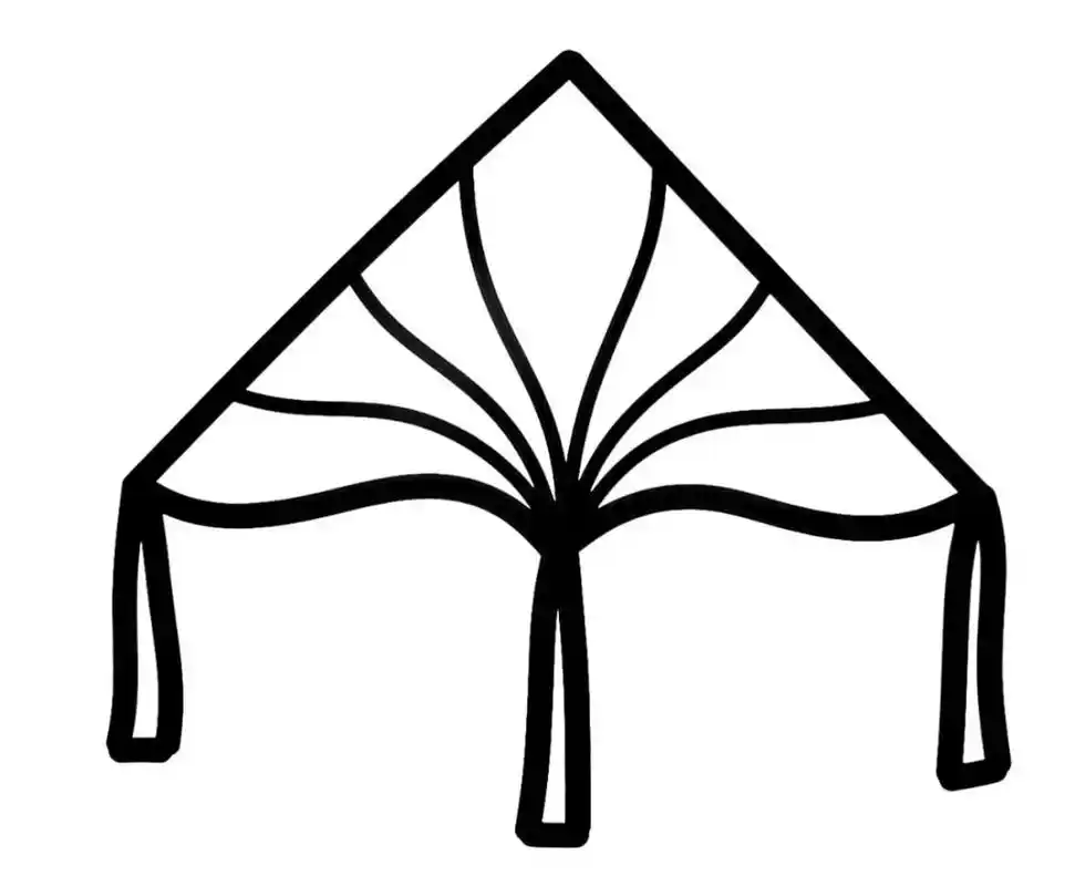 幼儿园可打印素材风筝范画涂色