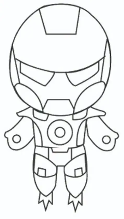 人物简笔画钢铁侠复仇者联盟钢铁侠简笔钢铁侠简笔画怎么画钢铁侠简