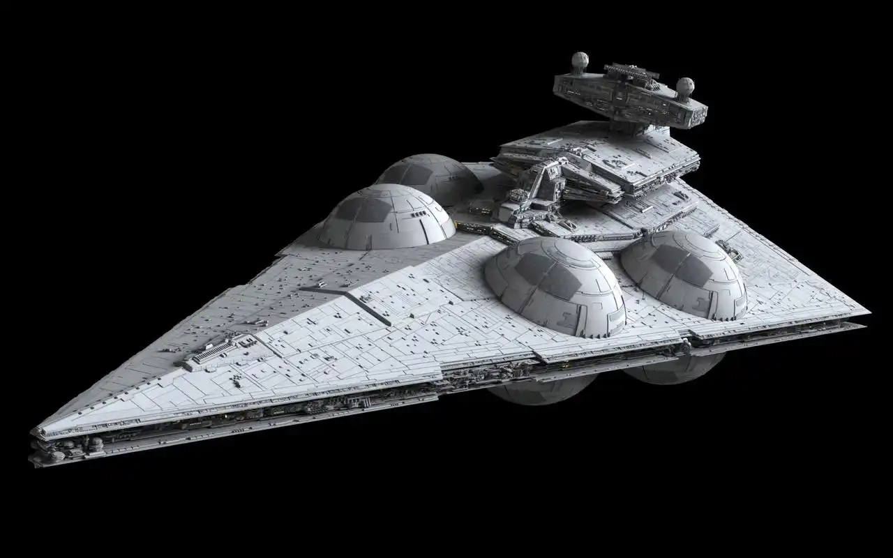 模型欣赏:星球大战 帝国军 阻绝者级歼星舰,该舰配备了一种名为"重力