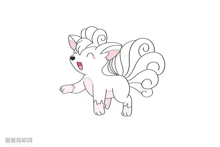 可爱九尾狐怎么画