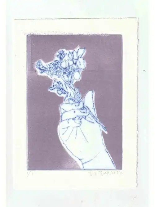 铜版画送你一支丁香花