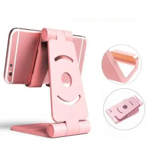 桌面手机支架便携式懒人通用型塑料支撑双折叠支架子看电视支架