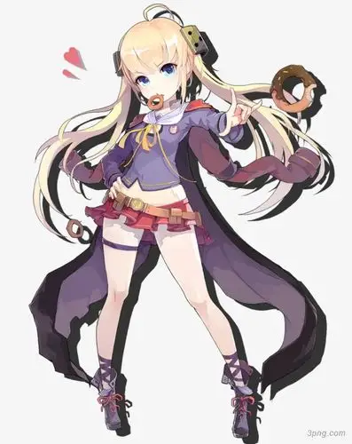 马尾二次元萌妹立绘 头像切图 600 ppng素材透明免抠图片-动植人物