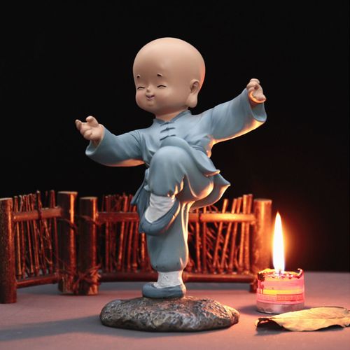 少林功夫小子树脂摆件少林小和尚旅游工艺品少林武僧文创礼品