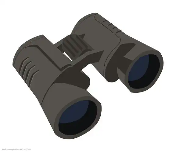 手绘精美的望远镜插画