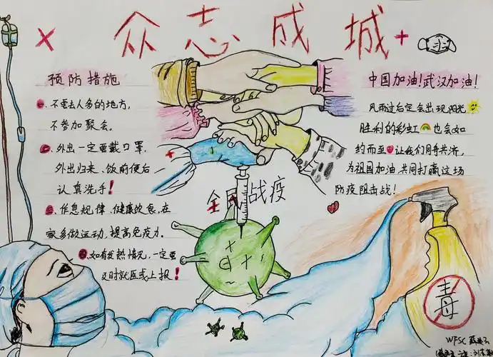 "健康你我,同心抗疫"手抄报评比活动