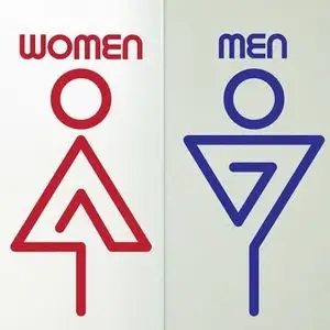 男女更衣室标识墙贴纸公共厕所卫生间装饰贴画公司商场洗手间贴图