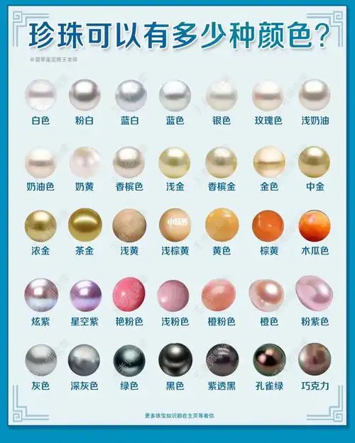 新手必看75一张图看懂珍珠有多少种颜色