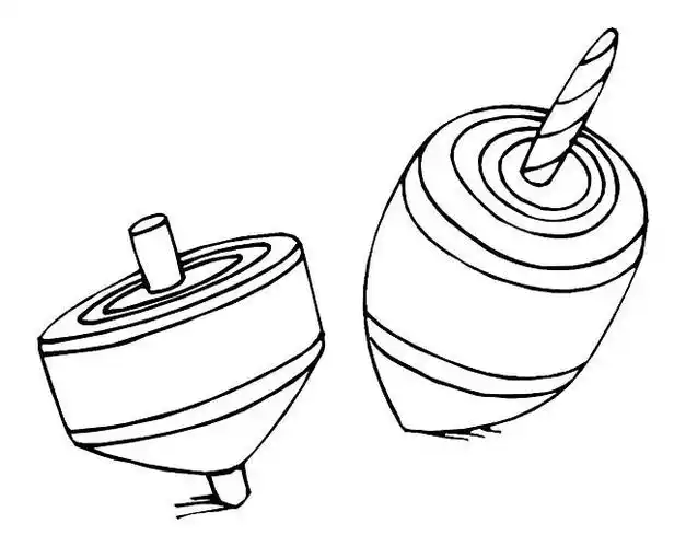 陀螺玩具简笔画步骤图片大全三-儿童简笔画大全