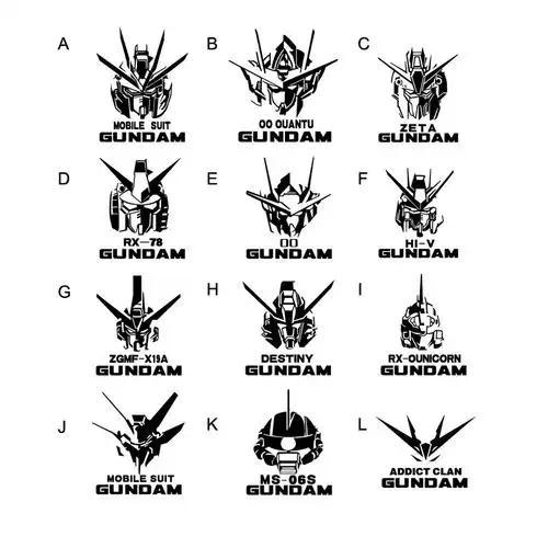机动战士高达gundam车身贴钢日本动漫车贴二次元贴纸防水3d汽车装饰贴