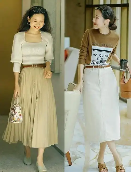 裙子的穿法可谓是十分多样化,而中年女人要想将裙子穿出符合自身气质