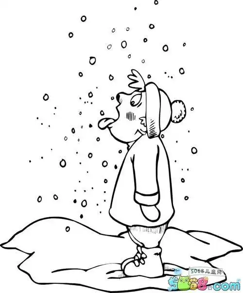 简笔画-寒冷的冬季人物简笔画中国婴幼儿教育网男孩冬天简笔画冬天