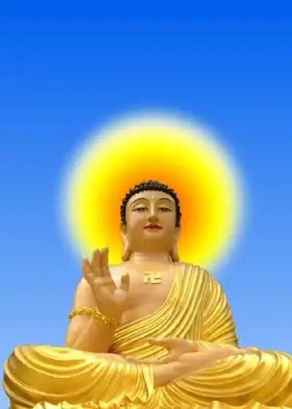 荷花悟道佛如来佛灰度图